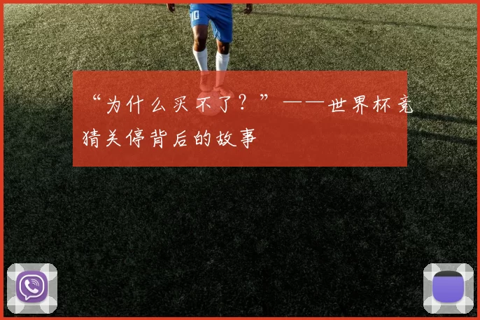“为什么买不了？”——世界杯竞猜关停背后的故事