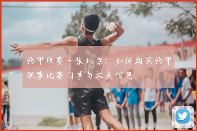 西甲联赛一张门票：如何购买西甲联赛比赛门票与相关信息